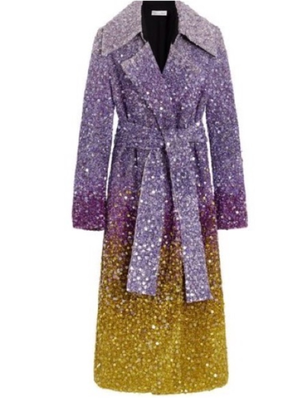 🚨🚨🚨looking for thisOscar de la Renta Lavender and Gold Ombre Sequin Trench Coat